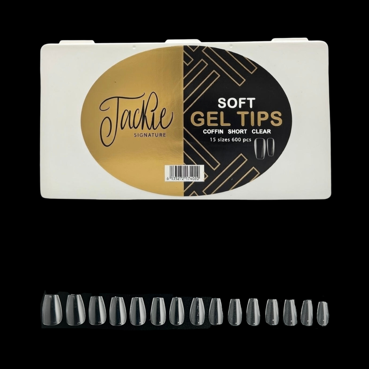 JACKIE SIGNATURE | SOFT GEL TIPS CLEAR | NATURAL