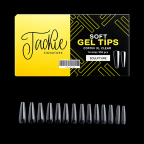 Jackie Signature - Soft Gel Tips - Sculpture 336PCS Per Box - Coffin XL