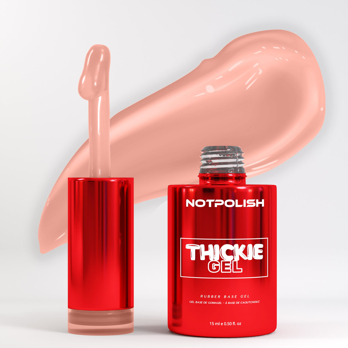 NOT POLISH - THICKIE GEL RUBBER BASE - TG12 TAUPELESS - 0.5 OZ