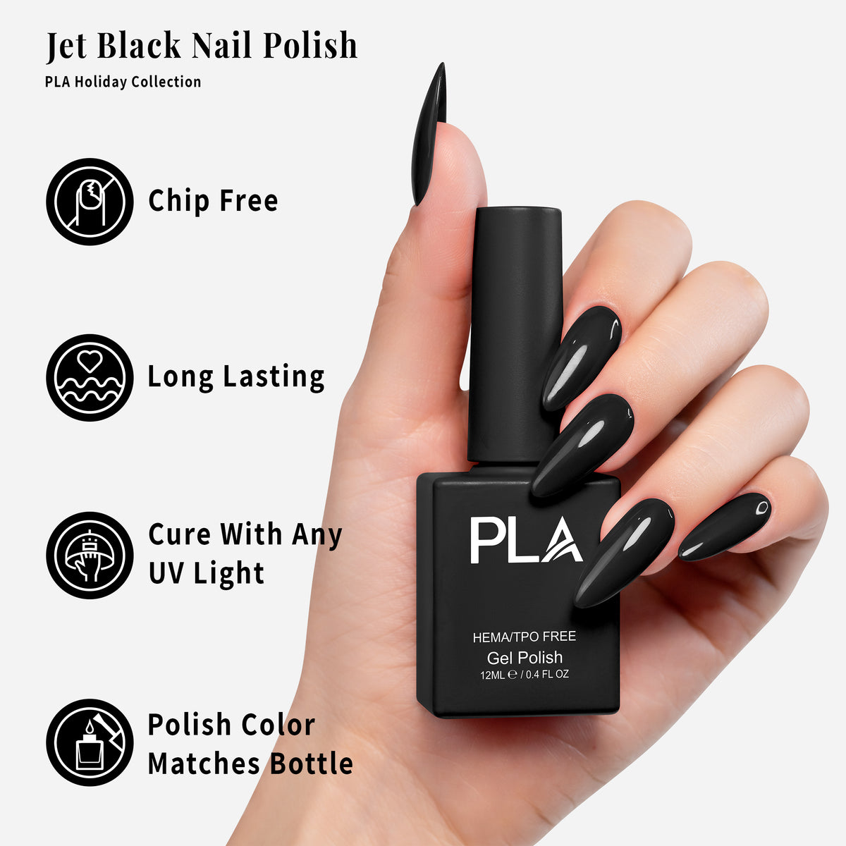 PLA | GEL POLISH | JET BLACK - 290