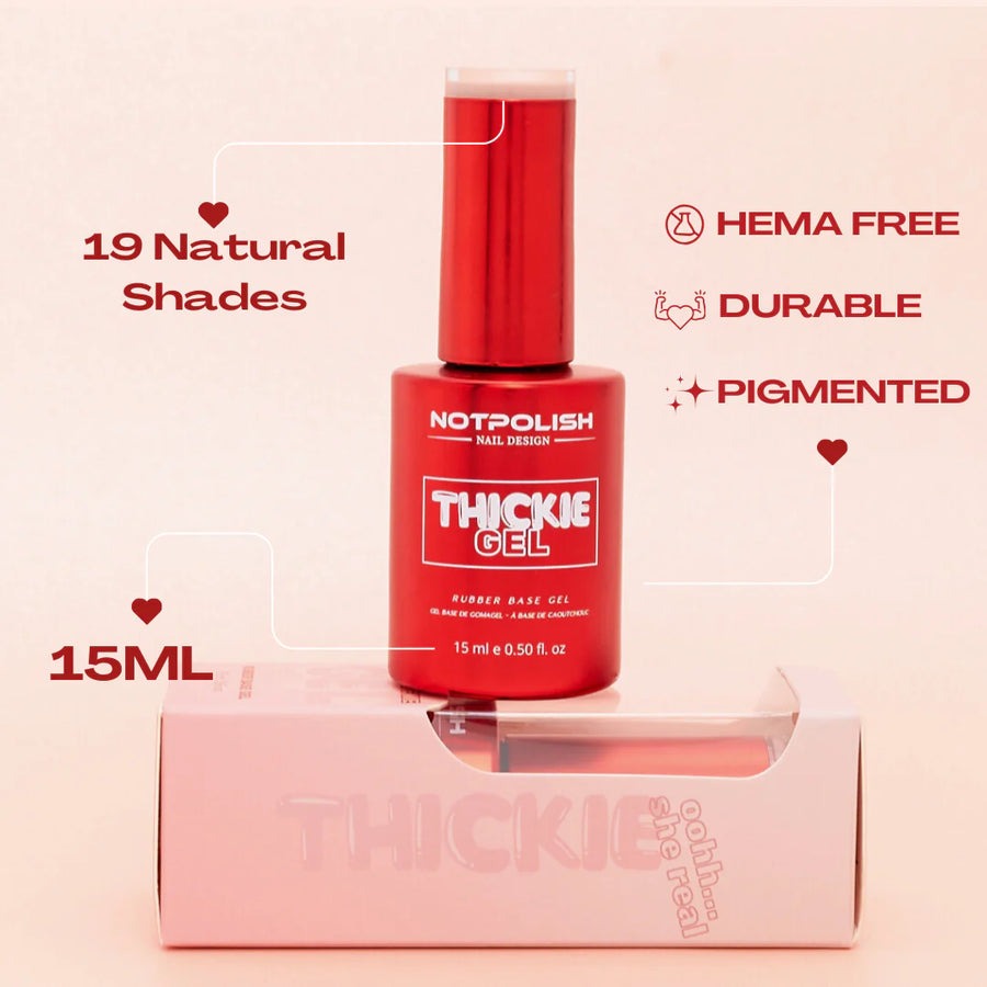NOT POLISH - THICKIE GEL RUBBER BASE - TG04 PALE NUDE  - 0.5 oz