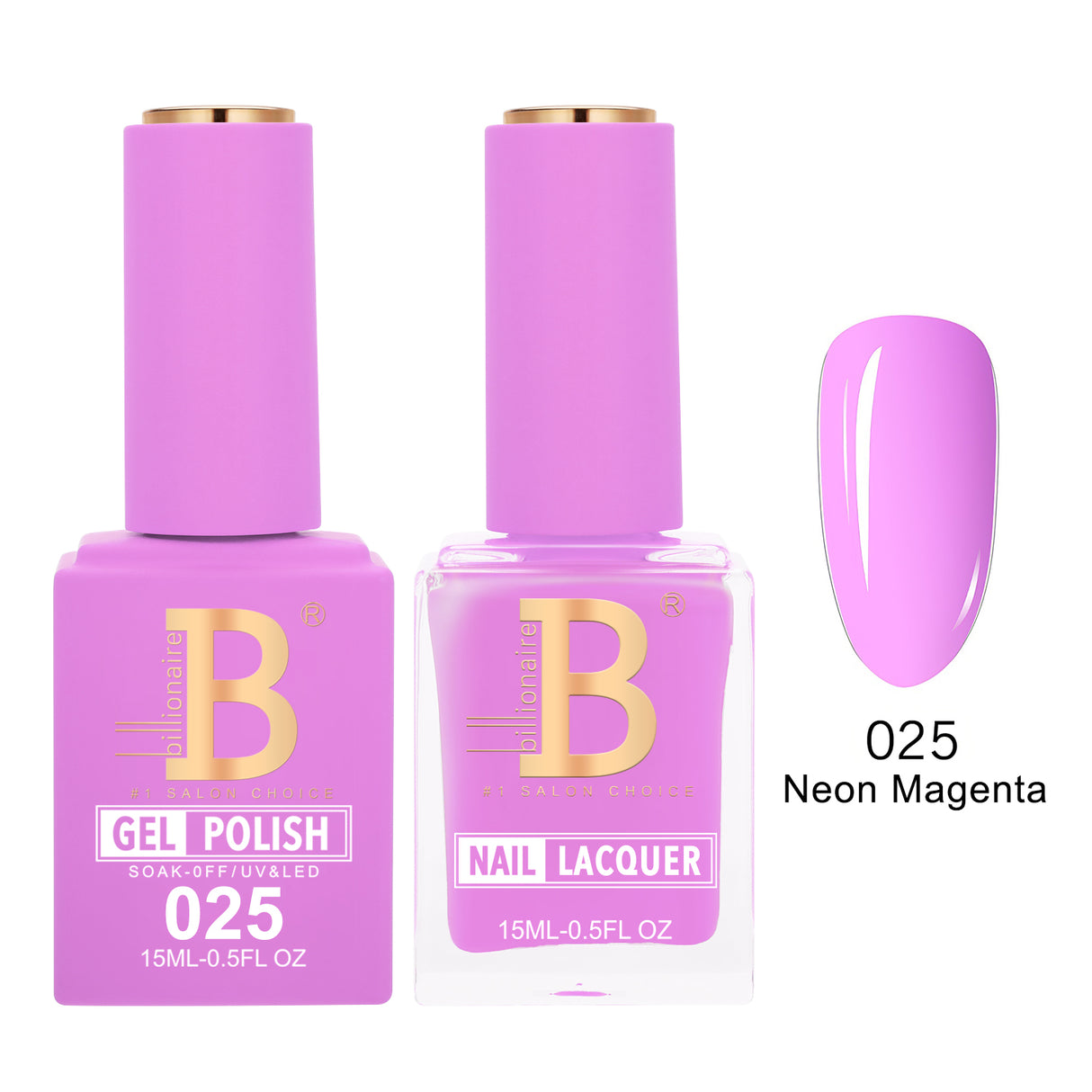 BILLIONAIRE | GEL & LACQUER | IMPERIAL 025 - NEON MAGENTA
