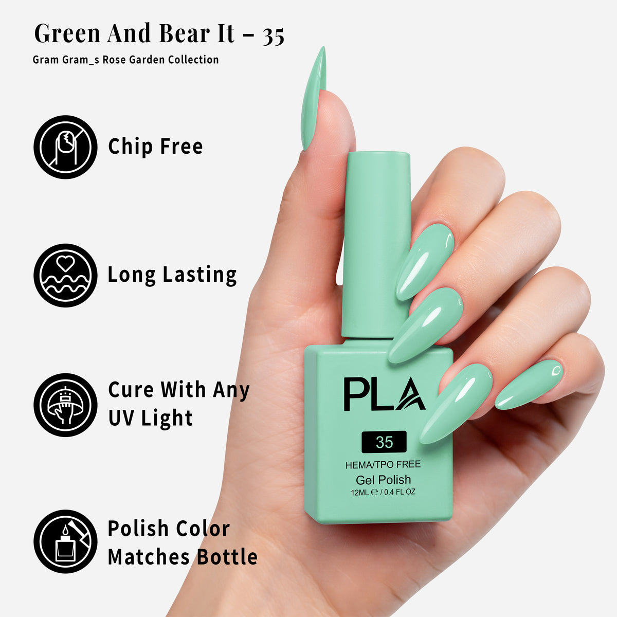 PLA | GEL POLISH | GREEN AND BEAR IT - 35