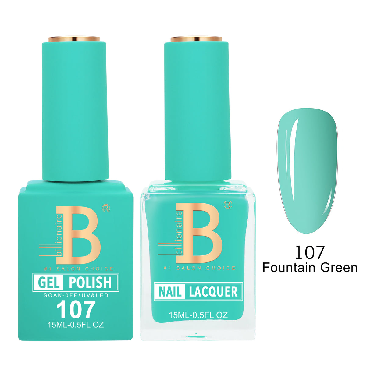 BILLIONAIRE | GEL & LACQUER | IMPERIAL 107 - FOUNTAIN GREEN