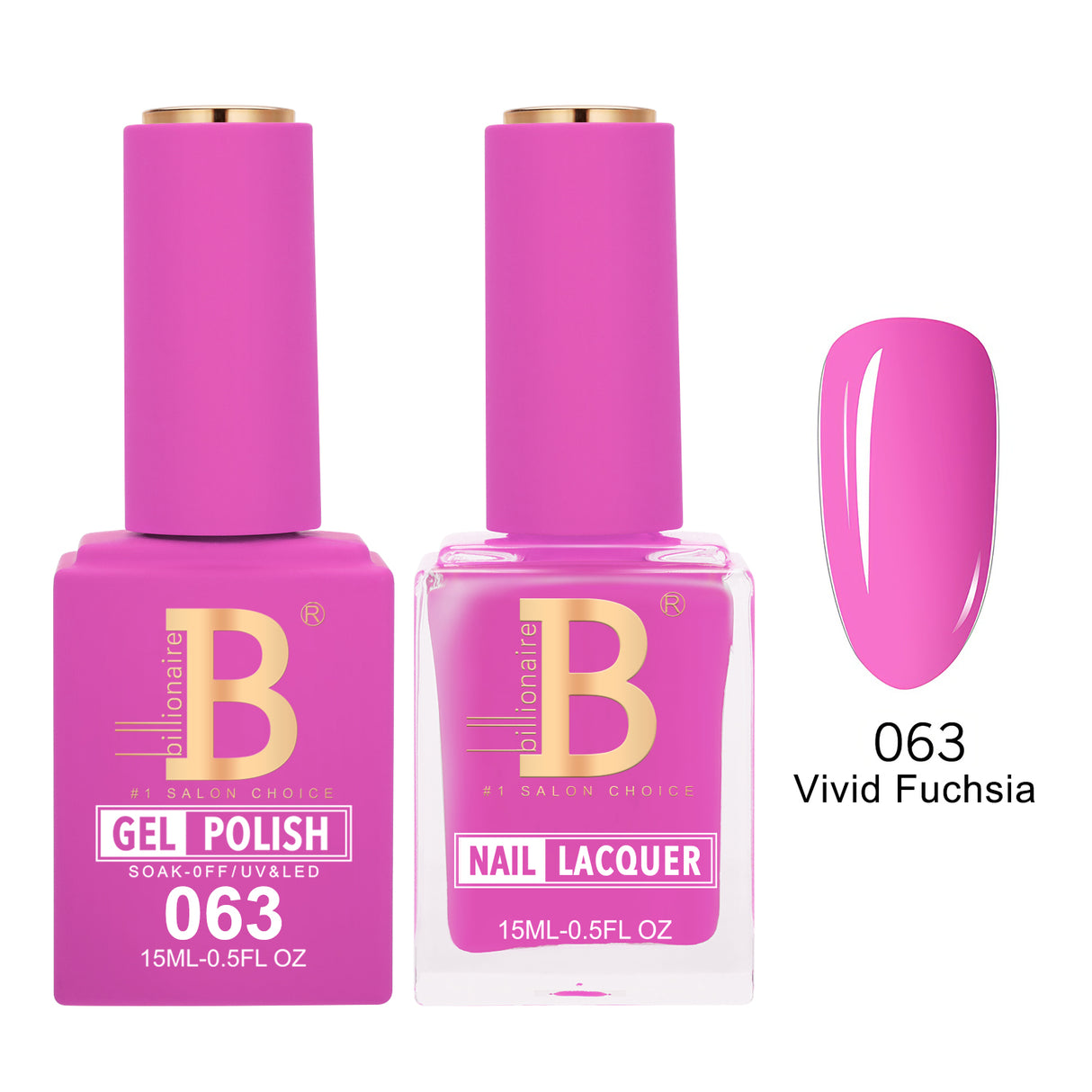 BILLIONAIRE | GEL & LACQUER | IMPERIAL 063 - VIVID FUCHSIA