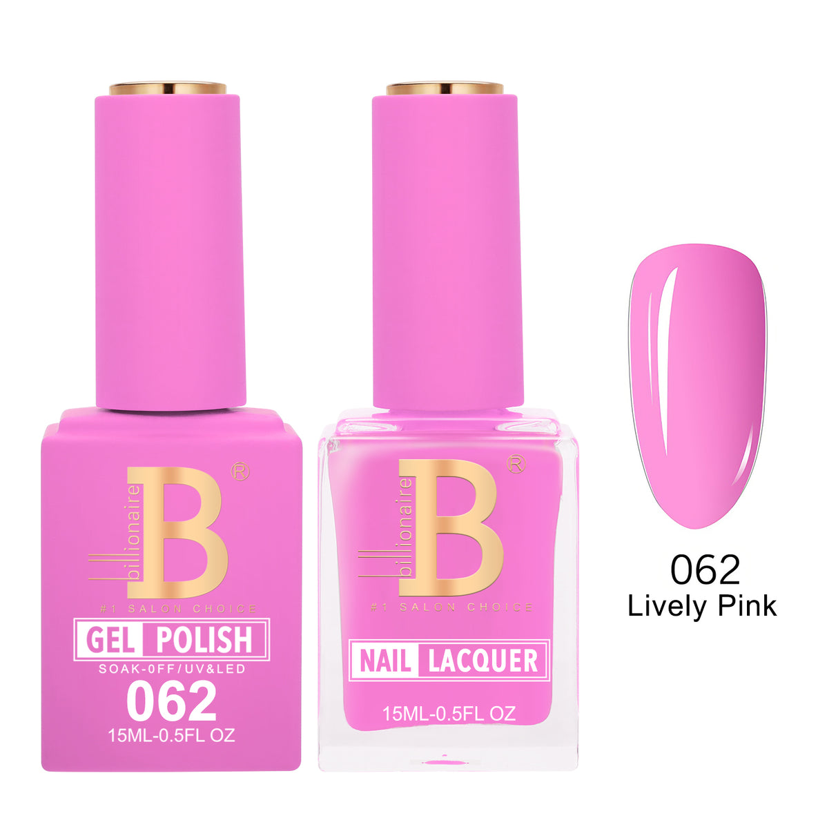 BILLIONAIRE | GEL & LACQUER | IMPERIAL 062 - LIVELY PINK