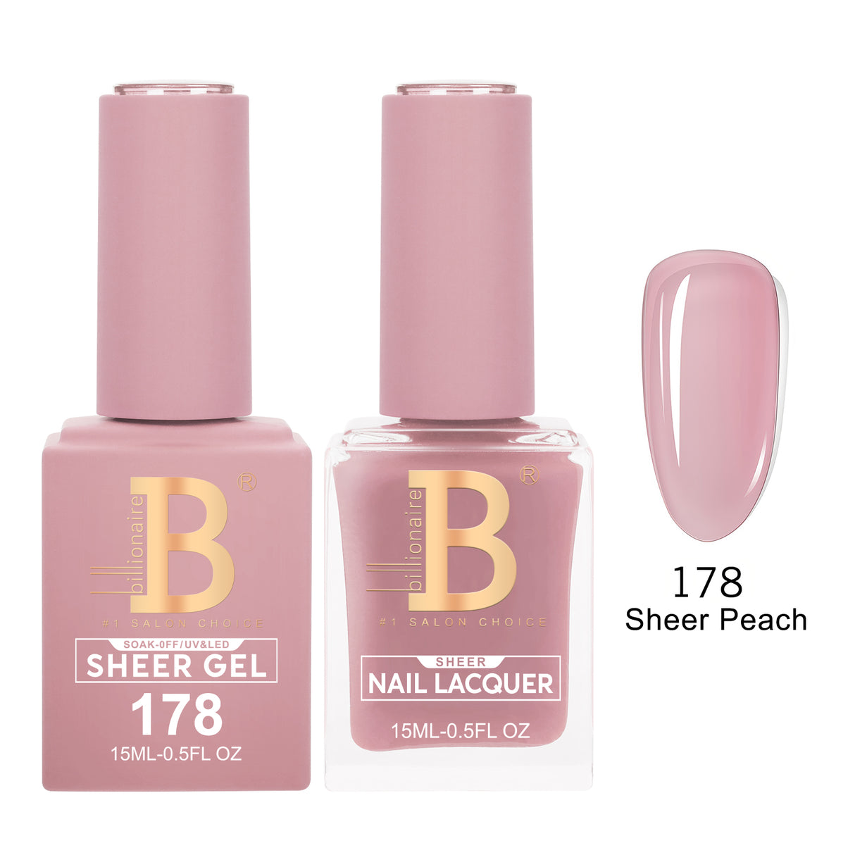 BILLIONAIRE | GEL & LACQUER | IMPERIAL 178 - SHEER PEACH