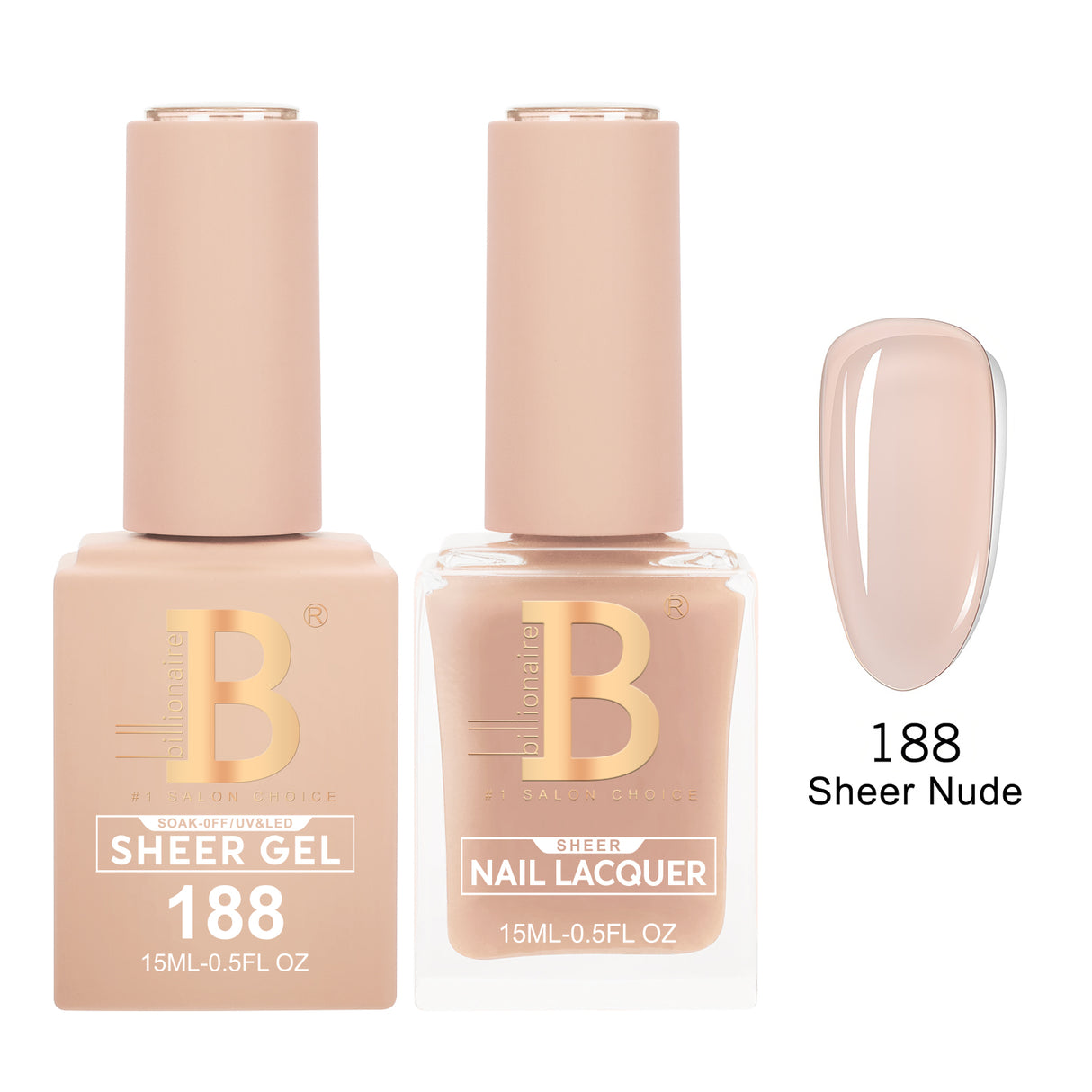 BILLIONAIRE | GEL & LACQUER | IMPERIAL 188 - SHEER NUDE