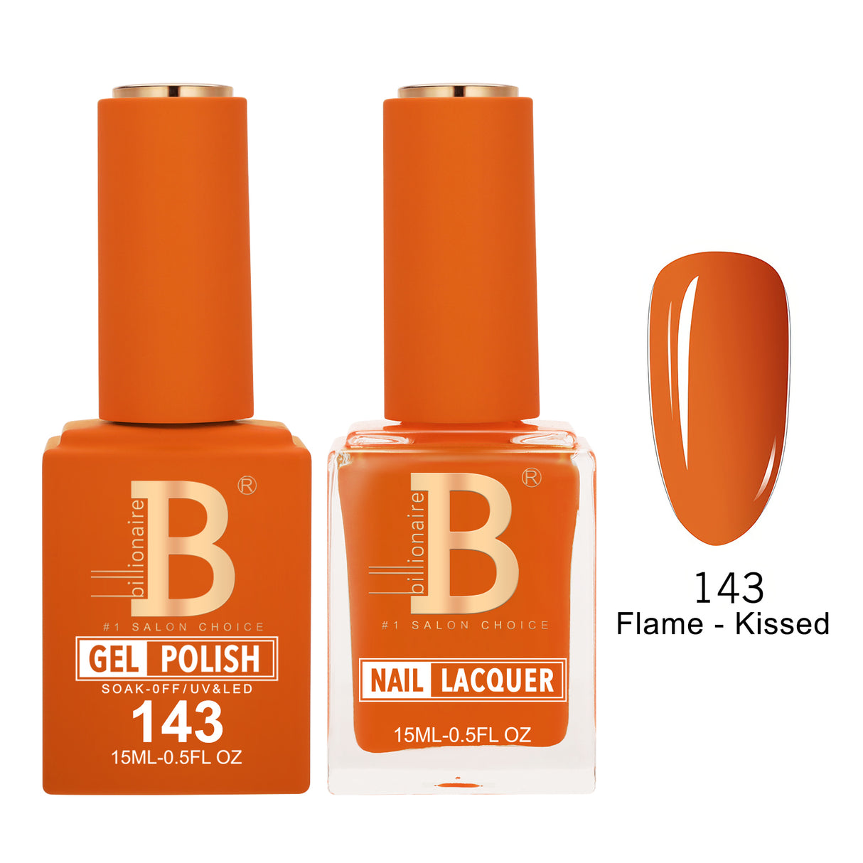 BILLIONAIRE | GEL & LACQUER | IMPERIAL 143 - FLAME - KISSED
