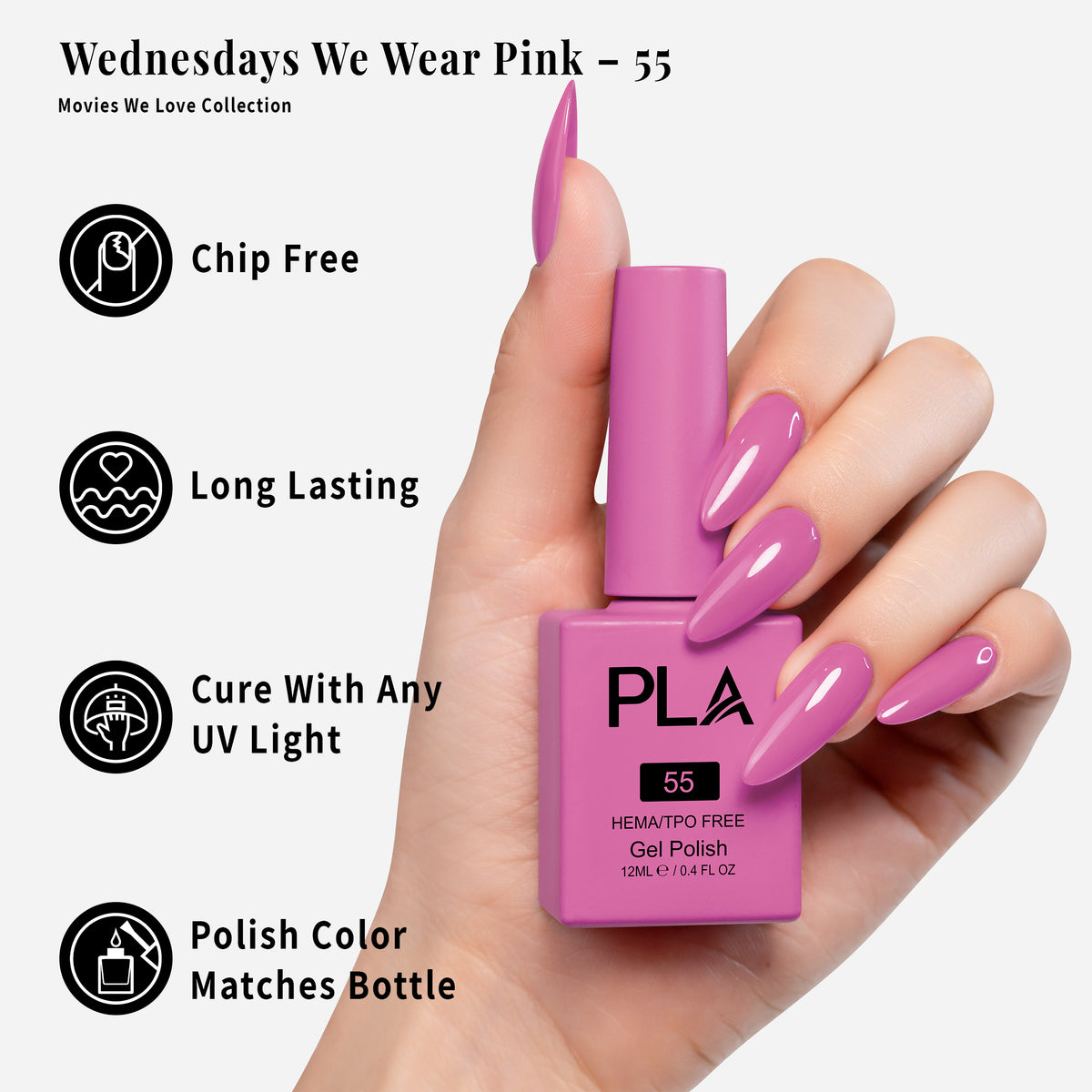 PLA | GEL POLISH | WEDNESDAYS WE WEAR PINK - 55