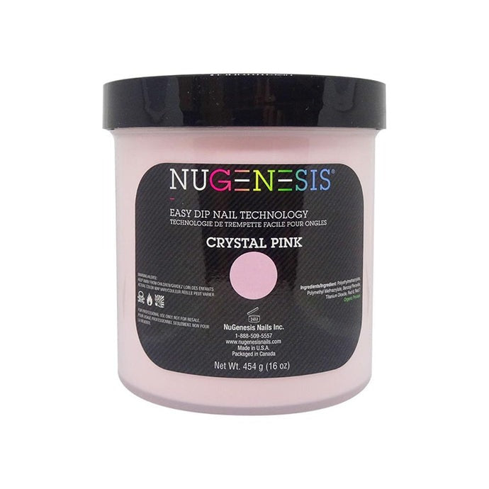 NUGENESIS | DIPPING POWDER - CRYSTAL PINK (16oz) – Lucky Nail Supply