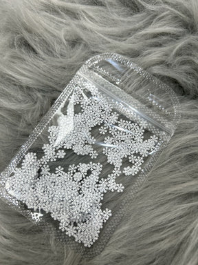 Xmas Nail Charm - White Snow Flake Charm Bag - 02