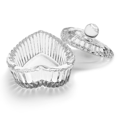 DAPPEN DISH | HEART SHAPE GLASS JAR