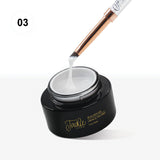 milky white builder gel overlay natural nails hema free strong glossy finish