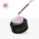 fema tpo free builder gel nail enhancement  pink shimmer glitter