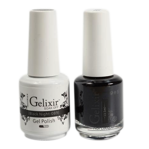 GELIXIR | DUO GEL & LACQUER - BLACK