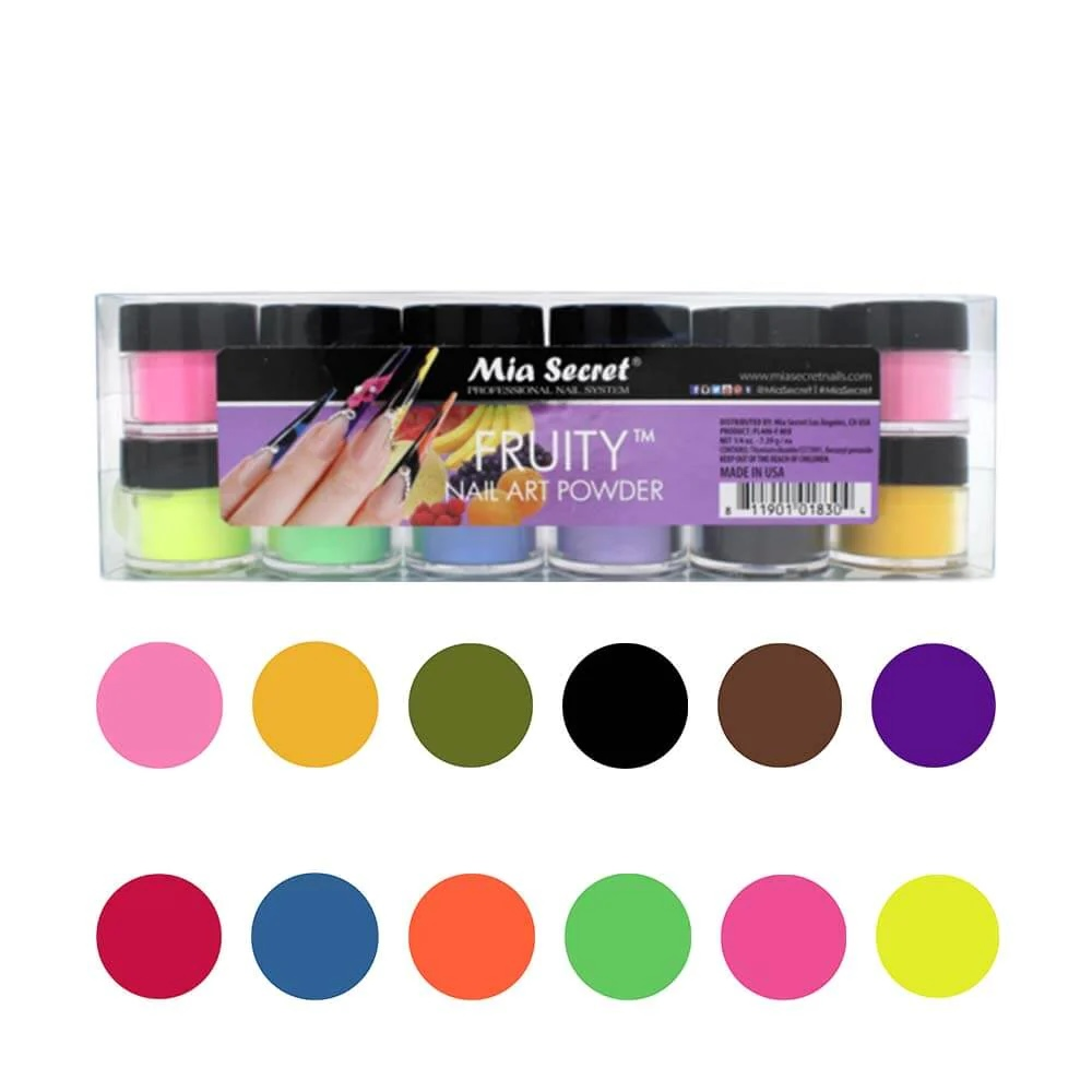 MIA SECRET | FRUITY ACRYLIC POWDER (1/4 OZ) - 12 PCS