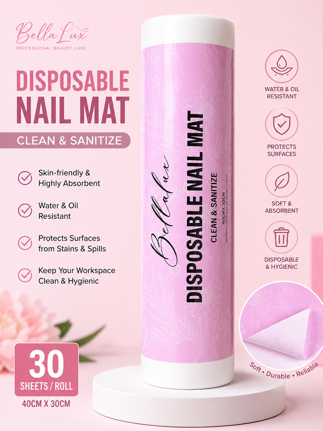 DISPOSABLE NAIL MAT | BELLALUX