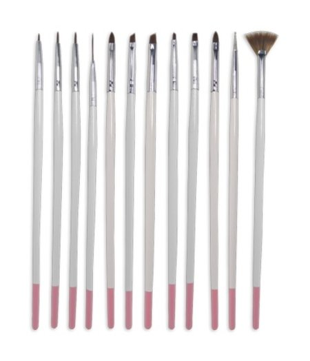 BM(DL-C341) | 12 PCS - NAIL ART BRUSH SET
