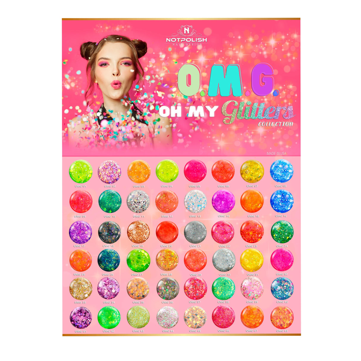 NOT POLISH - OMG Collection - Glitter Powder - 48 Colors