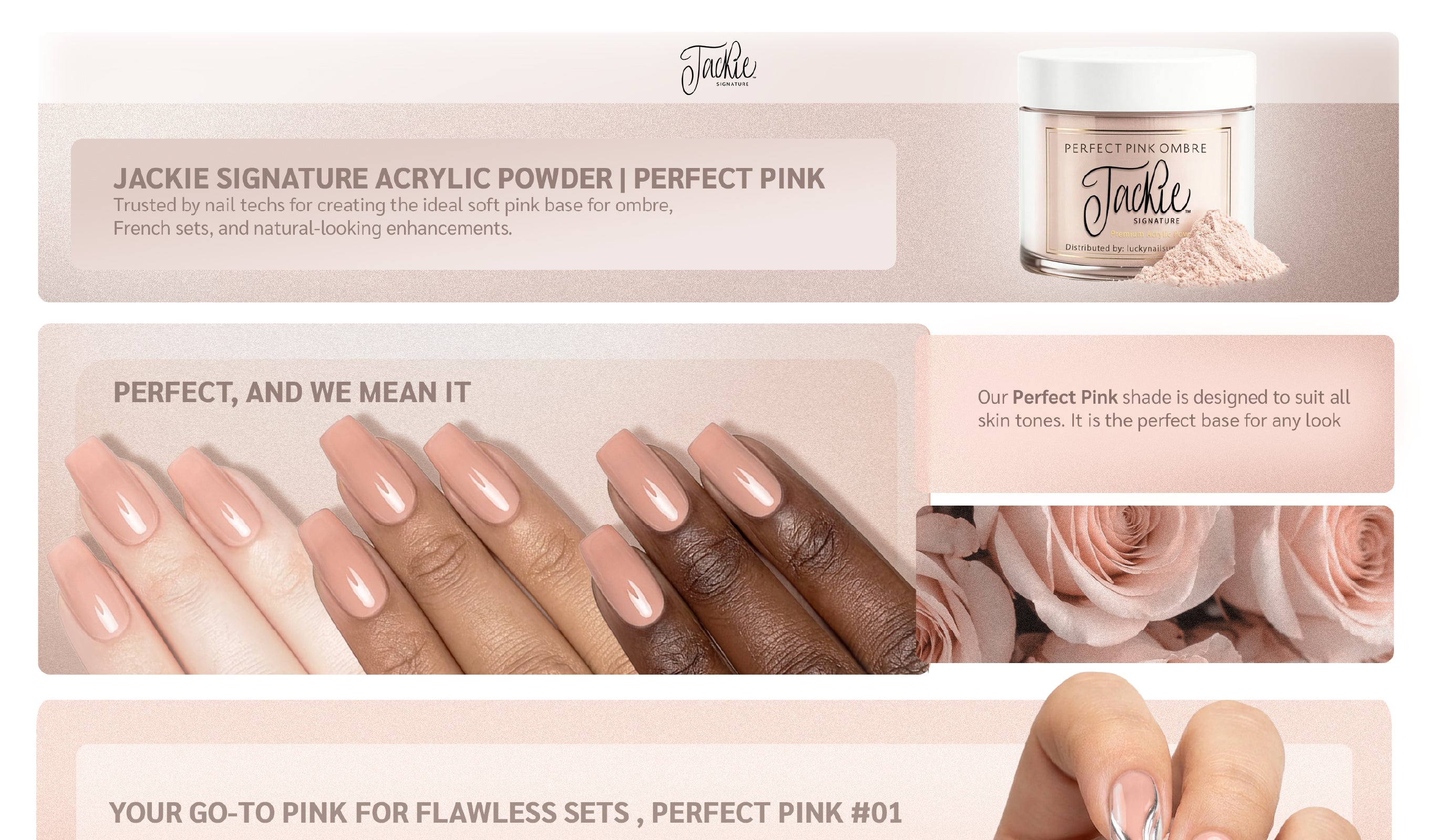 キ*ン様 ˚✧⁎⁺˳✧༚ラグジュアリーコスメ˚✧⁎⁺˳✧༚ JACKIE SIGNATURE | OMBRE POWDER COLLECTION - #1 PERFECT PINK OMBRE