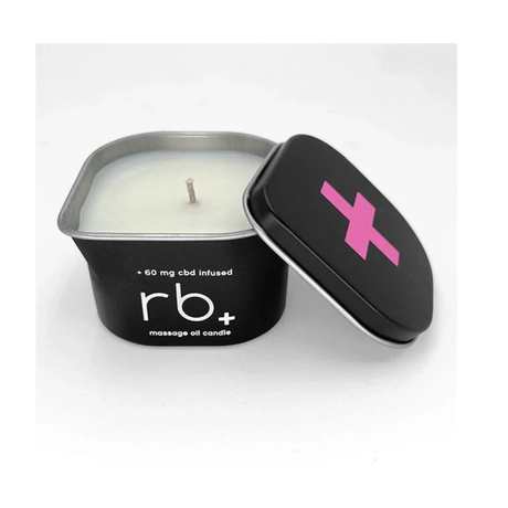rb+ rose/sage massage candle + 60 mg cbd