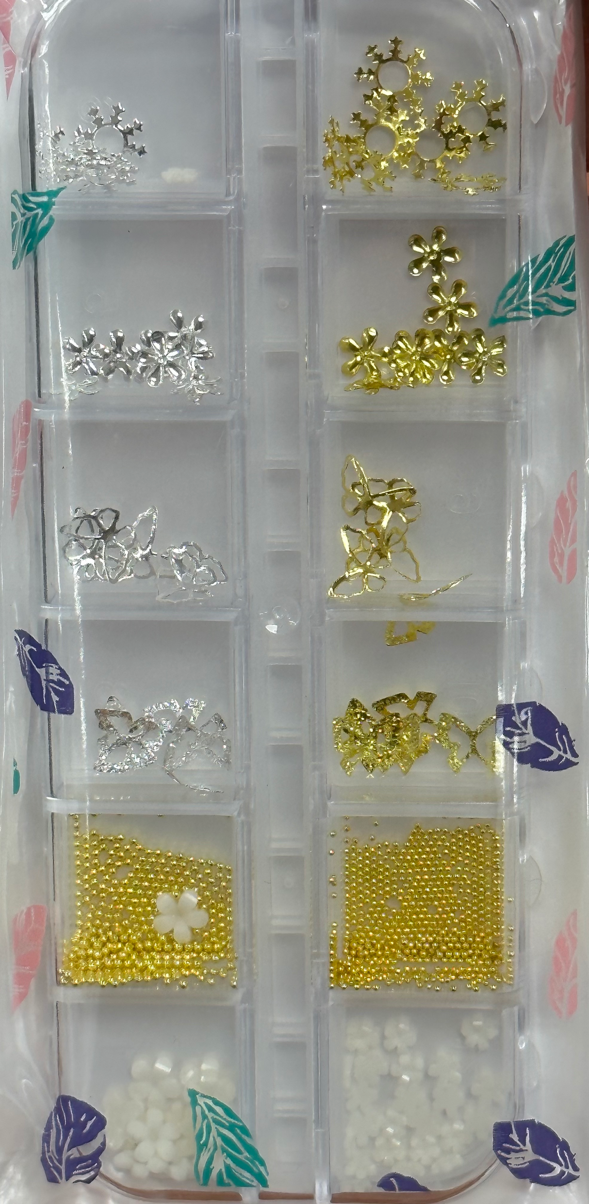 XMAS NAIL CHARM | SNOW FLAKE & FLOWER MIX