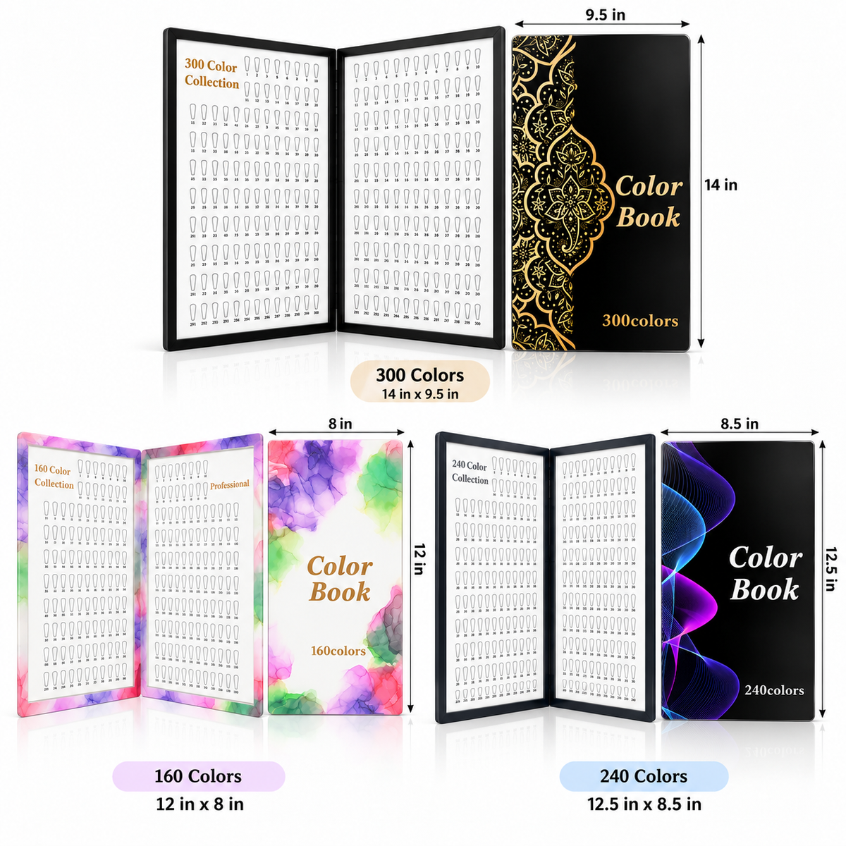 JACKIE SIGNATURE | NAIL POLISH DISPLAY CHART - NAIL ART SAMPLE BOOK FOR NAIL SALON