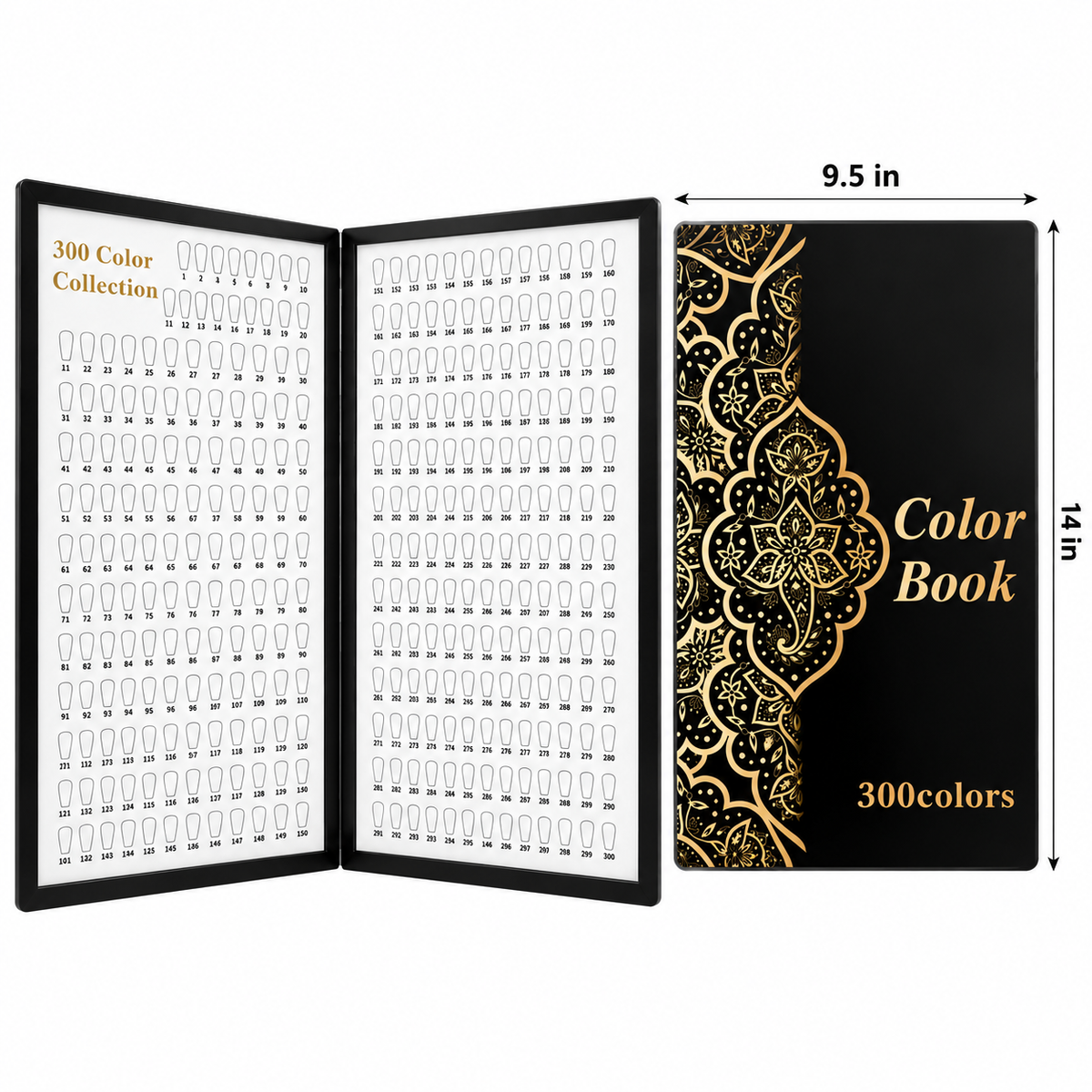 JACKIE SIGNATURE | NAIL POLISH DISPLAY CHART - NAIL ART SAMPLE BOOK FOR NAIL SALON