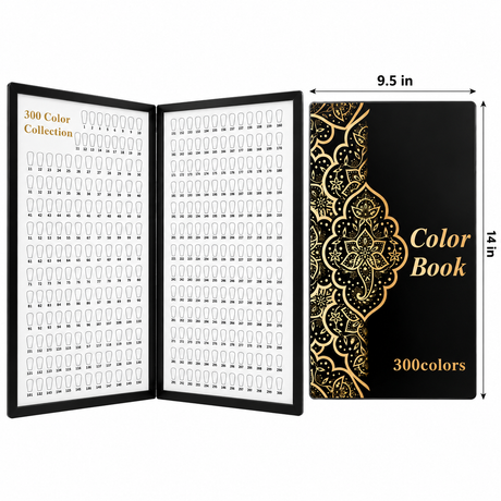 JACKIE SIGNATURE | NAIL POLISH DISPLAY CHART - NAIL ART SAMPLE BOOK FOR NAIL SALON
