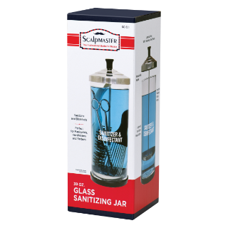 GLASS DISINFECTANT MANICURE JAR (39 OZ)