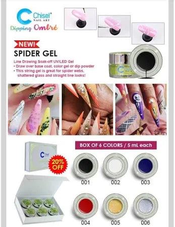 CHISEL | SPIDER GEL KIT | SET OF 6