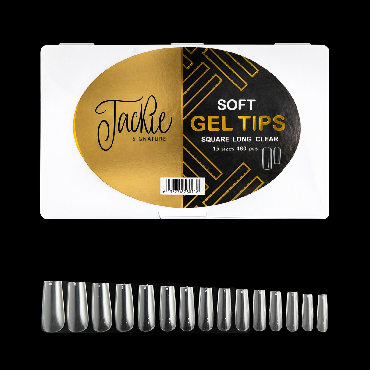 JACKIE SIGNATURE | SOFT GEL TIPS CLEAR | NATURAL