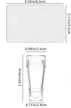 FRENCH TIP NAIL STAMPER SILICONE - CLEAR