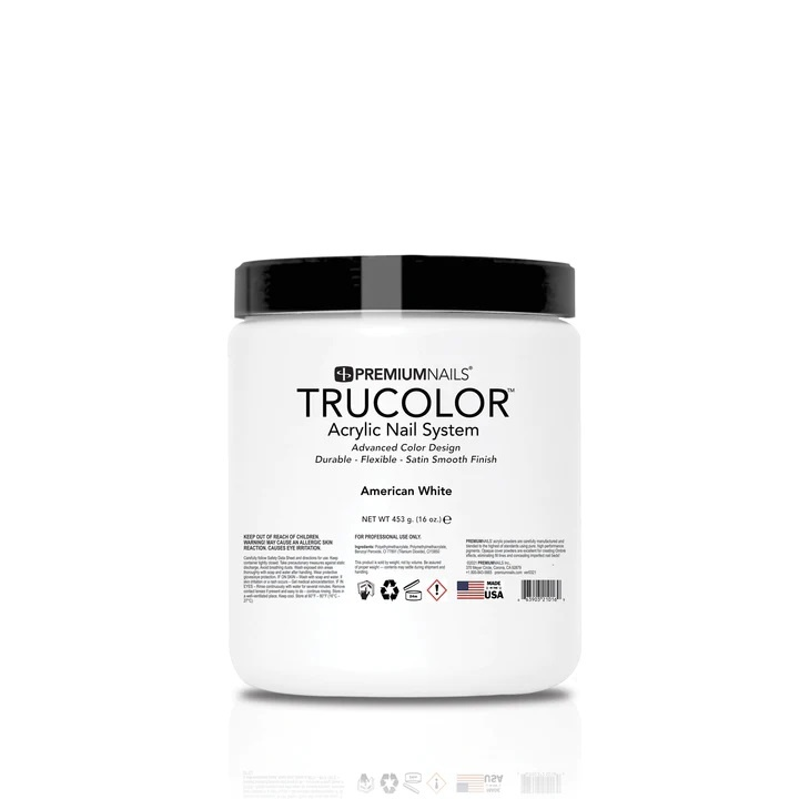 TRUCOLOR | ACRYLIC POWDER - AMERICAN WHITE (16 OZ)