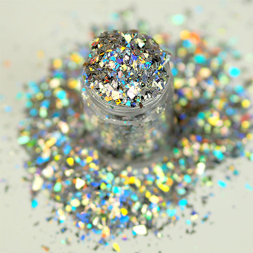 LECENTE - SILVER HOLOGRAPHIC CRUSHED ICE GLITTER